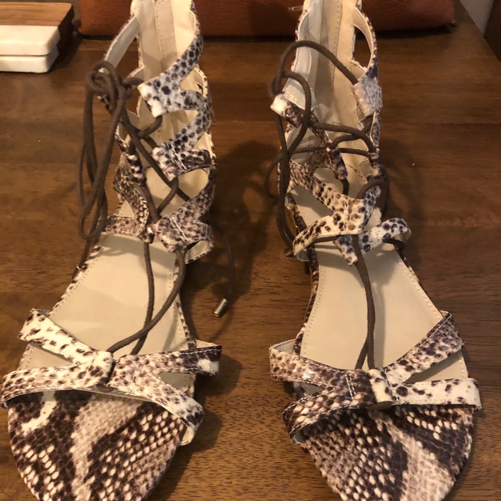 ALDO Snake Print Gladiator Sandals Size 9